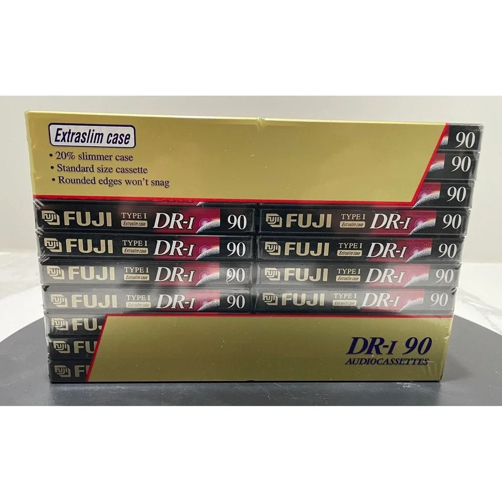Fujifilm DR-I 90 Audio Cassette Tapes 20 Pack Type I Normal Bias Extraslim Case